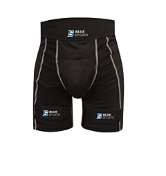 Jock Blue Sports Compression Jock Pro Shorts With Cup and Velcro Senior S