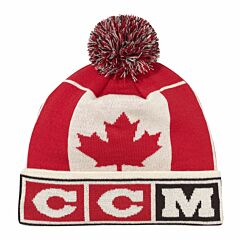 CCM Flag Pom Knit Canada Senior Cepure