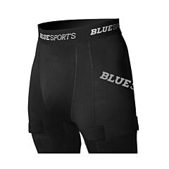 Blue Sports Fitted Shorts With Cup Senior Защита паха
